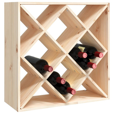 vidaXL Wine Cabinet Black 62x25x62 cm Solid Wood Pine
