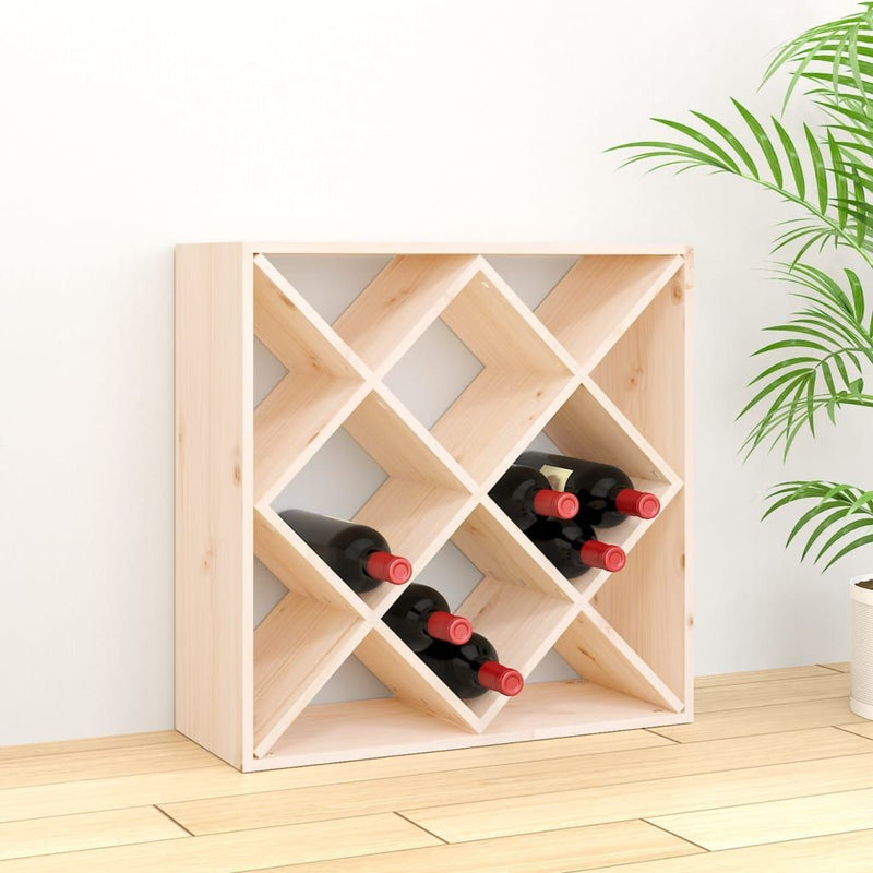 vidaXL Wine Cabinet Black 62x25x62 cm Solid Wood Pine