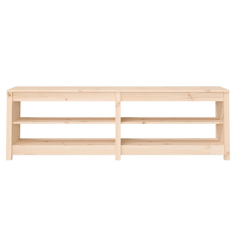 vidaXL Shoe Bench 160x36.5x50 cm Solid Wood Pine