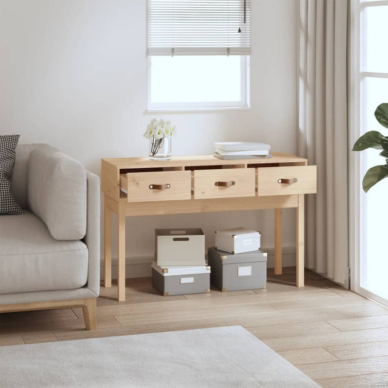 vidaXL Console Table 114x40x75 cm Solid Wood Pine