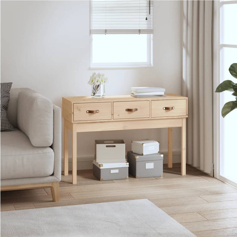 vidaXL Console Table 114x40x75 cm Solid Wood Pine