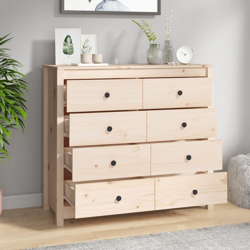 vidaXL Side Cabinet 100x40x72 cm Solid Wood Pine