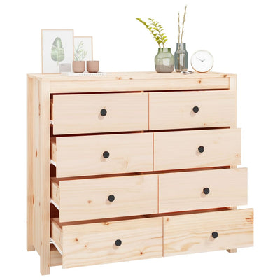 vidaXL Side Cabinet 100x40x72 cm Solid Wood Pine