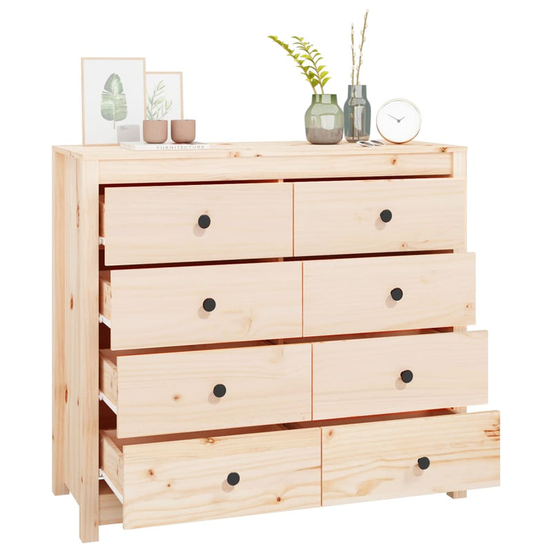 vidaXL Side Cabinet 100x40x72 cm Solid Wood Pine