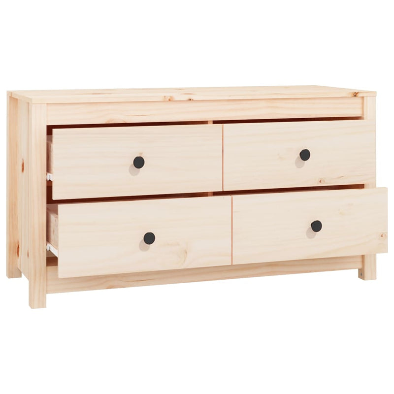vidaXL Side Cabinet 100x40x72 cm Solid Wood Pine
