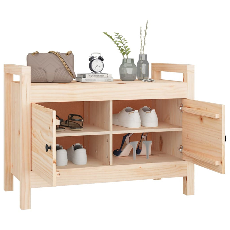 vidaXL Hall Bench 80x40x60 cm Solid Wood Pine