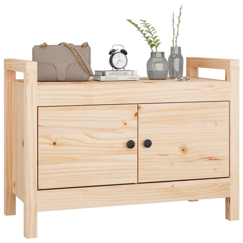 vidaXL Hall Bench 80x40x60 cm Solid Wood Pine
