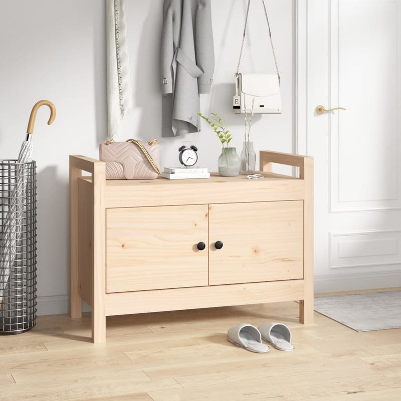 vidaXL Hall Bench 80x40x60 cm Solid Wood Pine