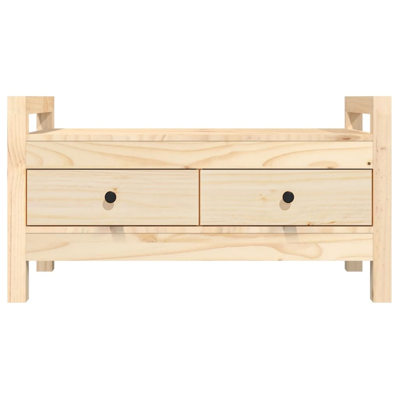 vidaXL Hall Bench 80x40x43 cm Solid Wood Pine