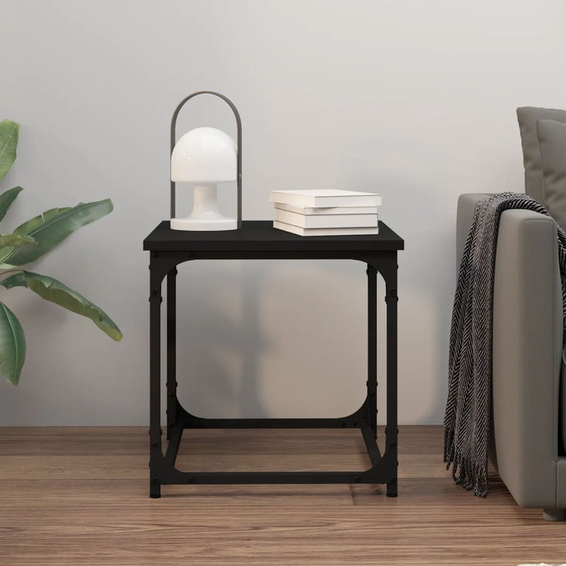 vidaXL Side Table Black 40x40x40 cm Engineered Wood