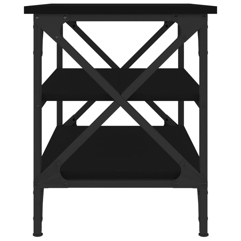 vidaXL Side Table Black 55x38x45 cm Engineered Wood
