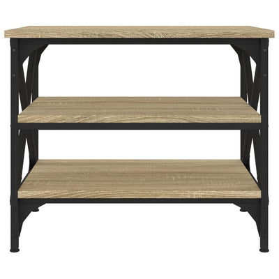 vidaXL Side Table Black 55x38x45 cm Engineered Wood