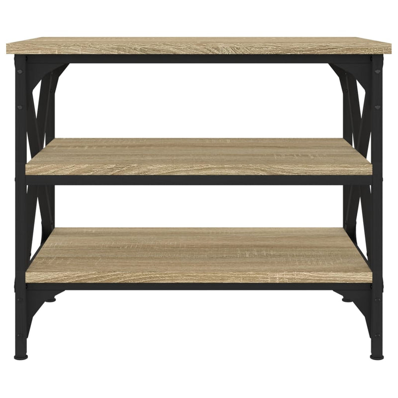 vidaXL Side Table Black 55x38x45 cm Engineered Wood