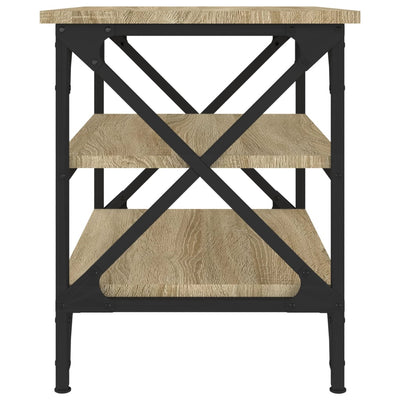 vidaXL Side Table Black 55x38x45 cm Engineered Wood
