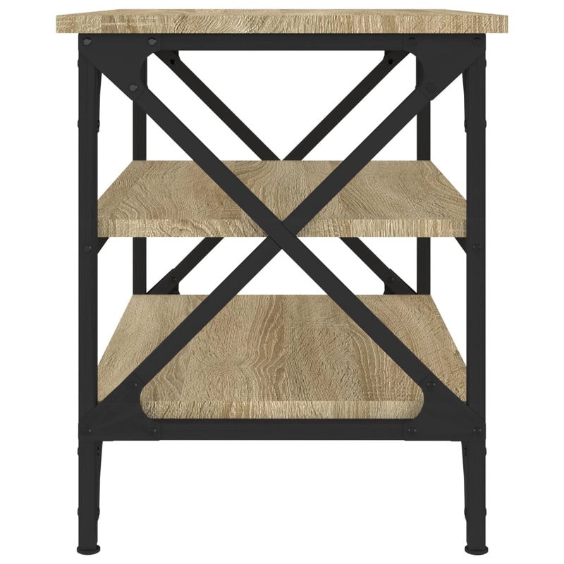vidaXL Side Table Black 55x38x45 cm Engineered Wood