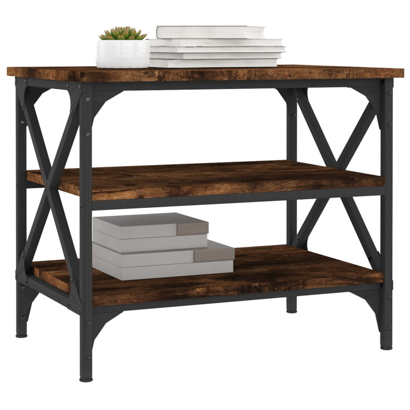 vidaXL Side Table Black 55x38x45 cm Engineered Wood