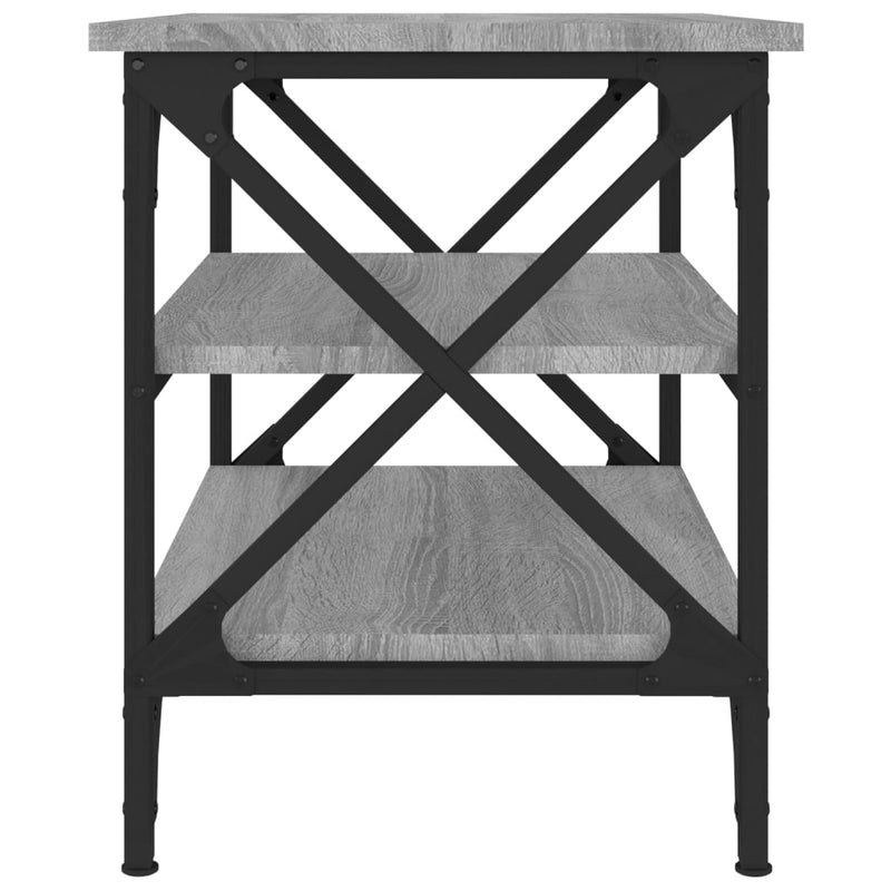 vidaXL Side Table Black 55x38x45 cm Engineered Wood