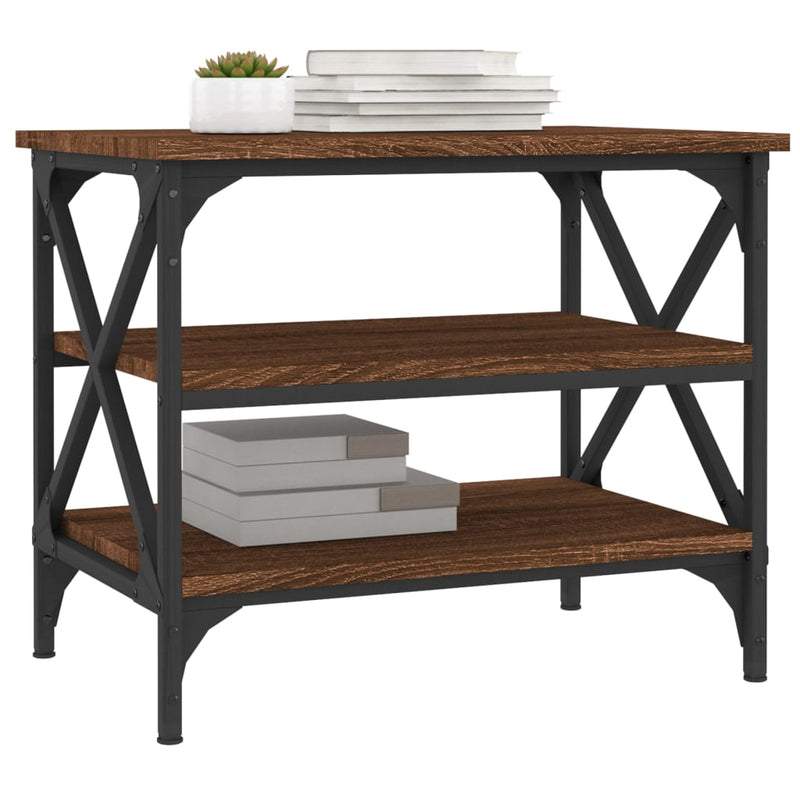 vidaXL Side Table Black 55x38x45 cm Engineered Wood