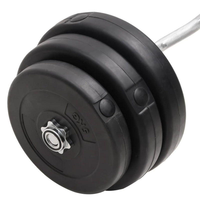 vidaXL Curl Barbell with Plates 90 kg