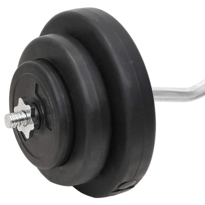vidaXL Barbell and Dumbbell with Plates 60 kg