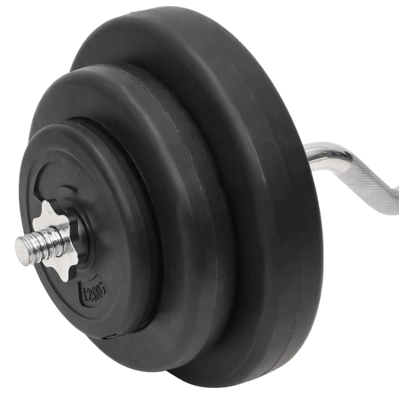vidaXL Barbell and Dumbbell with Plates 60 kg