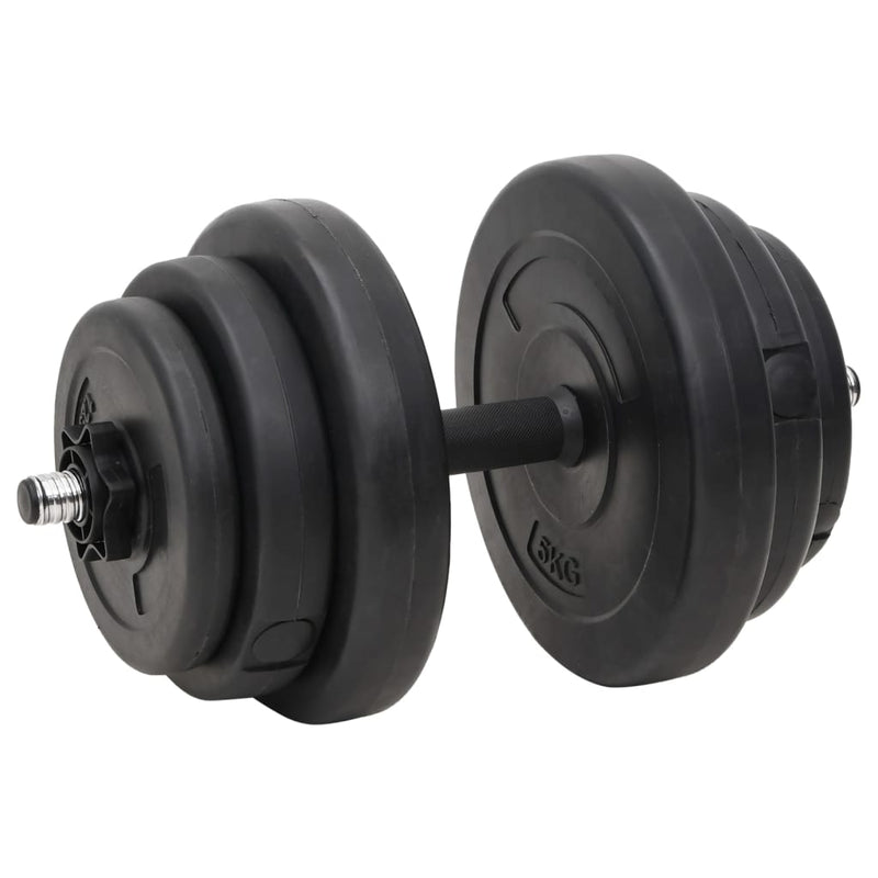 vidaXL Barbell and Dumbbell with Plates Set 120 kg