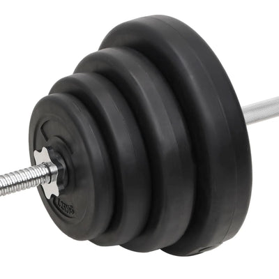vidaXL Barbell and Dumbbell with Plates Set 120 kg