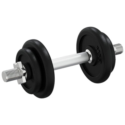 vidaXL Dumbbell with Plates Set 40 kg Cast Iron and Chrome Plated Steel