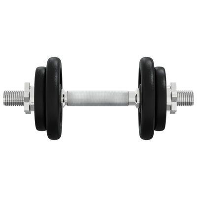 vidaXL Dumbbell with Plates Set 40 kg Cast Iron and Chrome Plated Steel