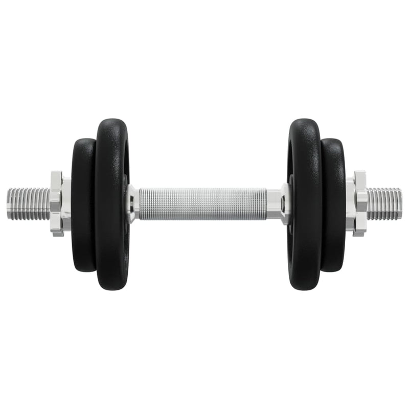 vidaXL Dumbbell with Plates Set 40 kg Cast Iron and Chrome Plated Steel
