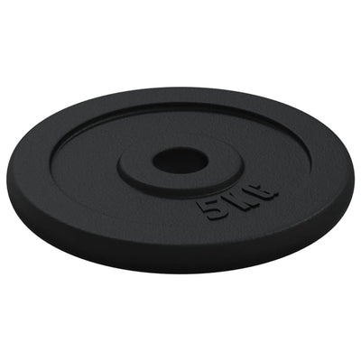 vidaXL Dumbbell with Plates Set 40 kg Cast Iron and Chrome Plated Steel