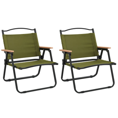 vidaXL Camping Chairs 2 pcs Beige 54x43x59 cm Oxford Fabric