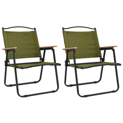 vidaXL Camping Chairs 2 pcs Beige 54x43x59 cm Oxford Fabric
