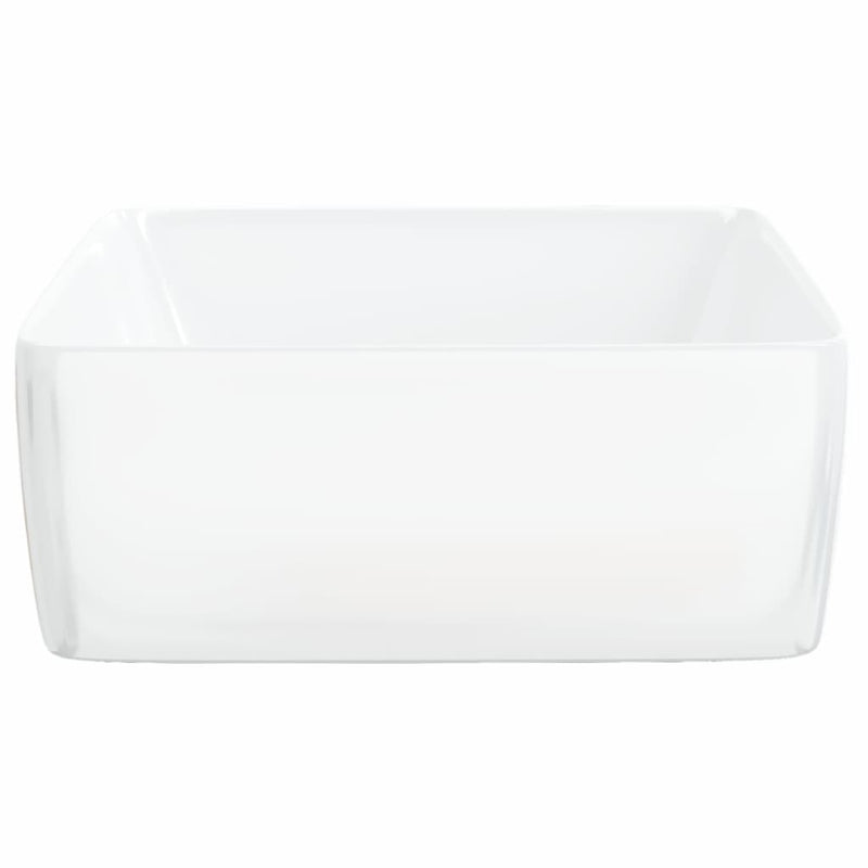 vidaXL Wash Basin White 48x37x13 cm Ceramic Rectangle