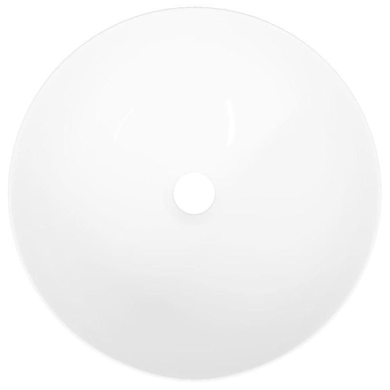 vidaXL Wash Basin White 36x15 cm Ceramic Round