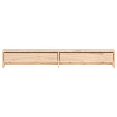 vidaXL Monitor Stand 100x27x15 cm Solid Wood Pine