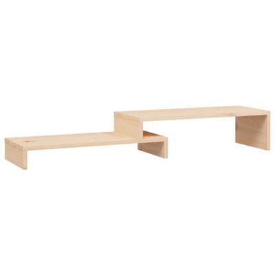 vidaXL Monitor Stand (39-72)x17x43 cm Solid Wood Pine