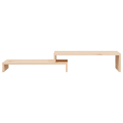 vidaXL Monitor Stand (39-72)x17x43 cm Solid Wood Pine