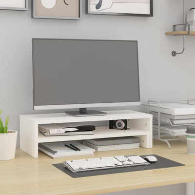 vidaXL Monitor Stand (39-72)x17x43 cm Solid Wood Pine