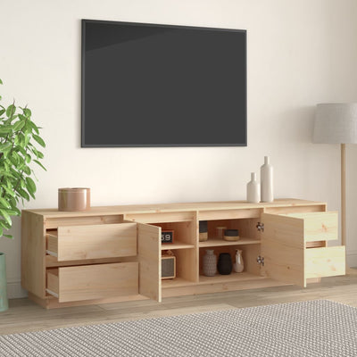 vidaXL TV Cabinet 110x35x40.5 cm Solid Wood Pine