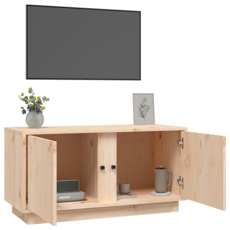 vidaXL TV Cabinet 80x35x40.5 cm Solid Wood Pine