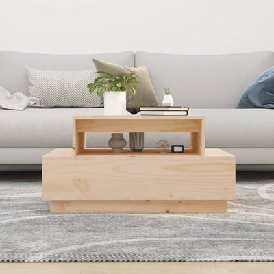 vidaXL Coffee Table 100x101x40.5 cm Solid Wood Pine