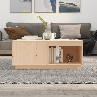 vidaXL Coffee Table 100x101x40.5 cm Solid Wood Pine