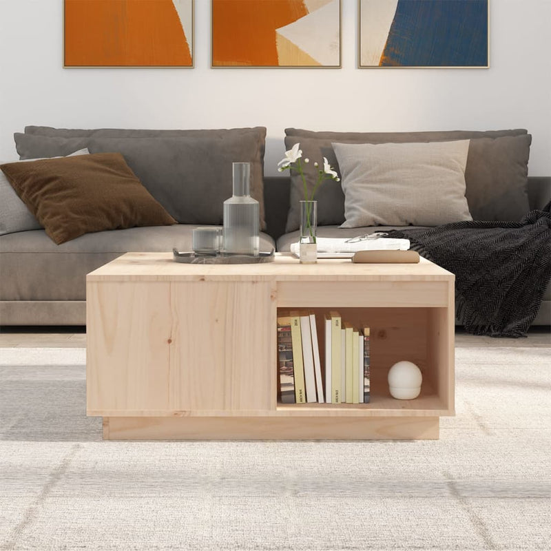 vidaXL Coffee Table 100x101x40.5 cm Solid Wood Pine