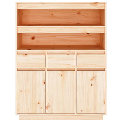 vidaXL Highboard 89x40x116.5 cm Solid Wood Pine