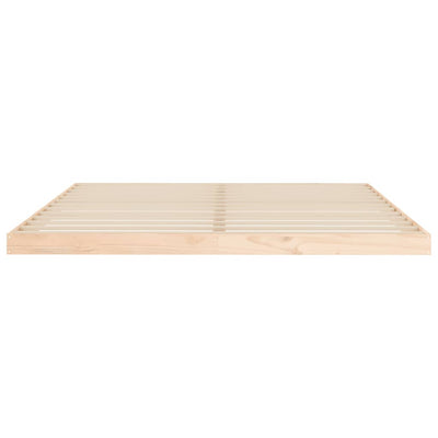 vidaXL Bed Frame without Mattress White 183x203 cm King Solid Wood Pine