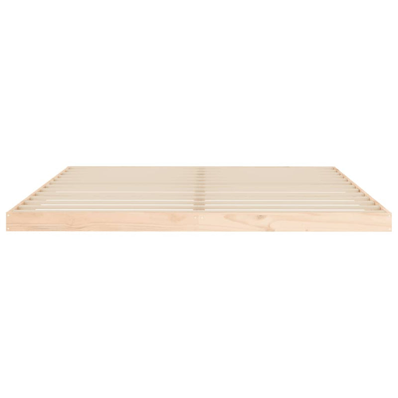 vidaXL Bed Frame without Mattress White 183x203 cm King Solid Wood Pine