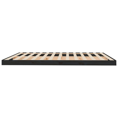 vidaXL Bed Frame without Mattress White 183x203 cm King Solid Wood Pine