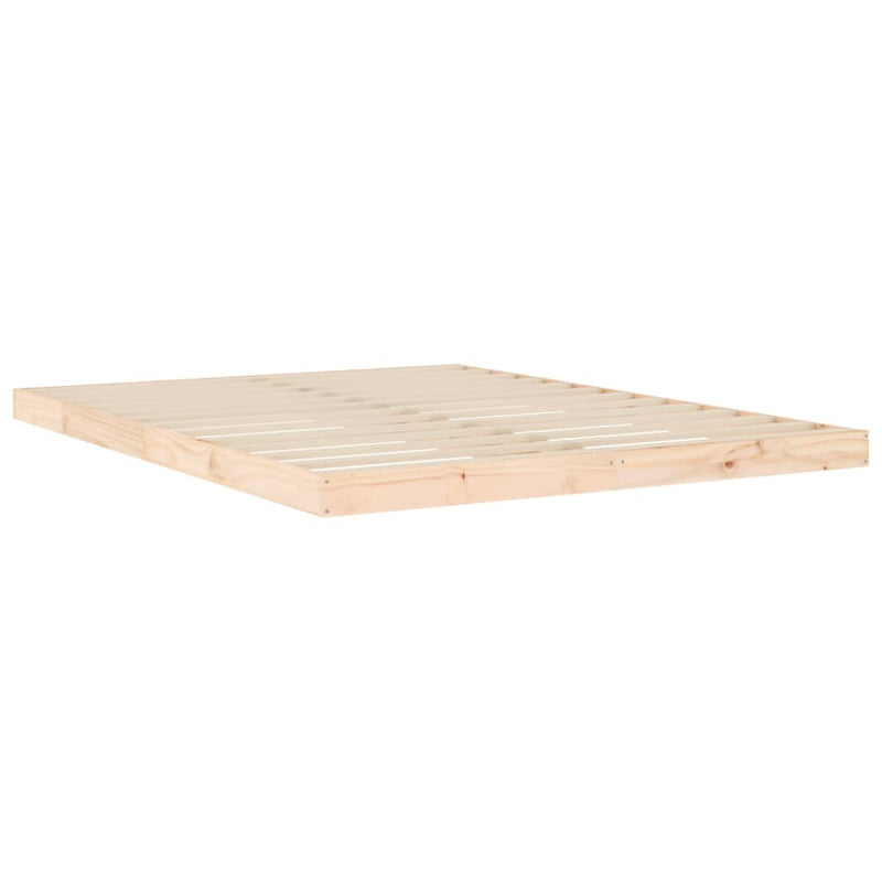 vidaXL Bed Frame without Mattress Black 150x200 cm Solid Wood Pine