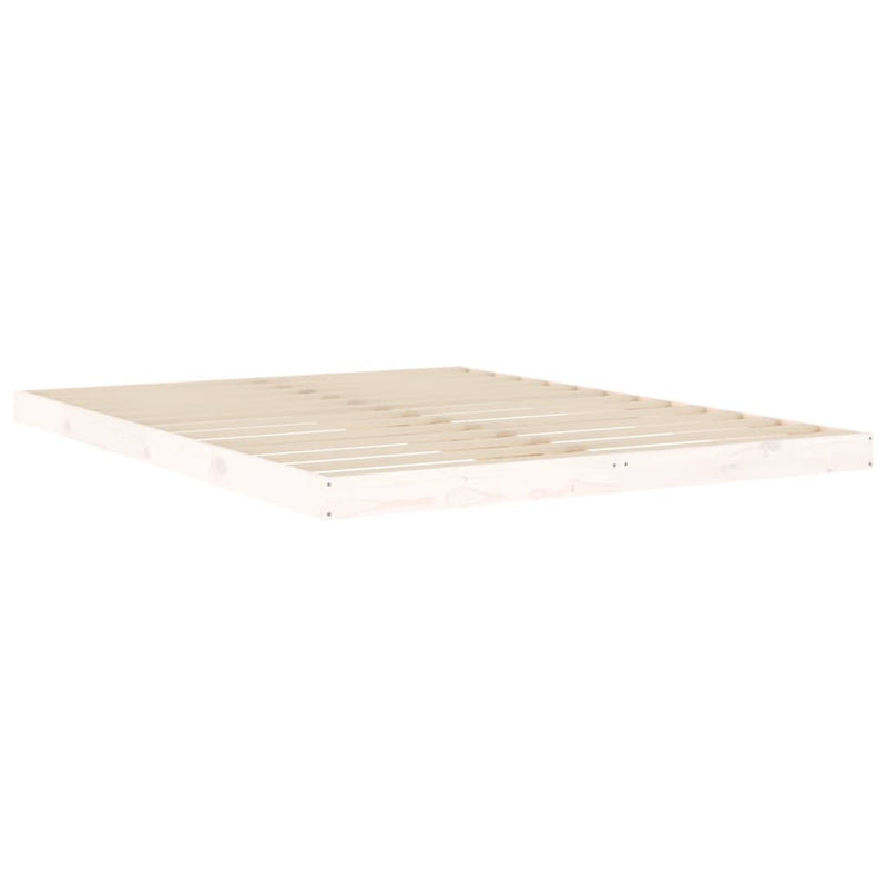 vidaXL Bed Frame without Mattress Black 150x200 cm Solid Wood Pine